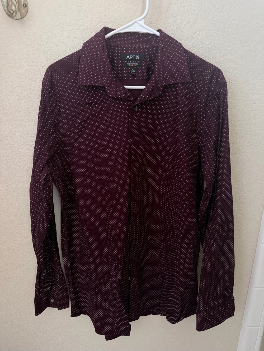 Apt. 9 Men’s Maroon Microdot Dress Shirt